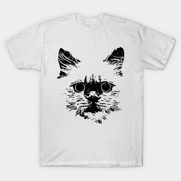 Ragdoll Face Design - A Ragdoll Cat Gift T-Shirt by DoggyStyles